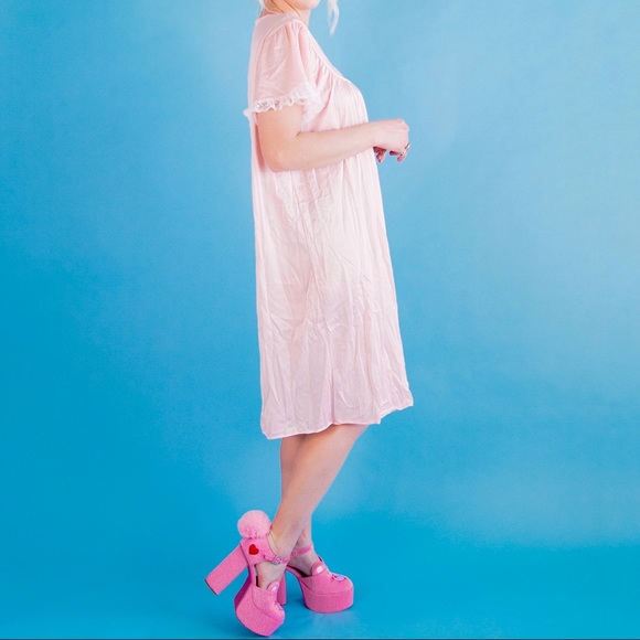 Vintage 80’s Babydoll Peach Nightie Small - Picture 9 of 10